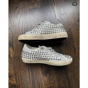 Golden Goose Gray Studded Superstar Low-Top Sneakers EU 40